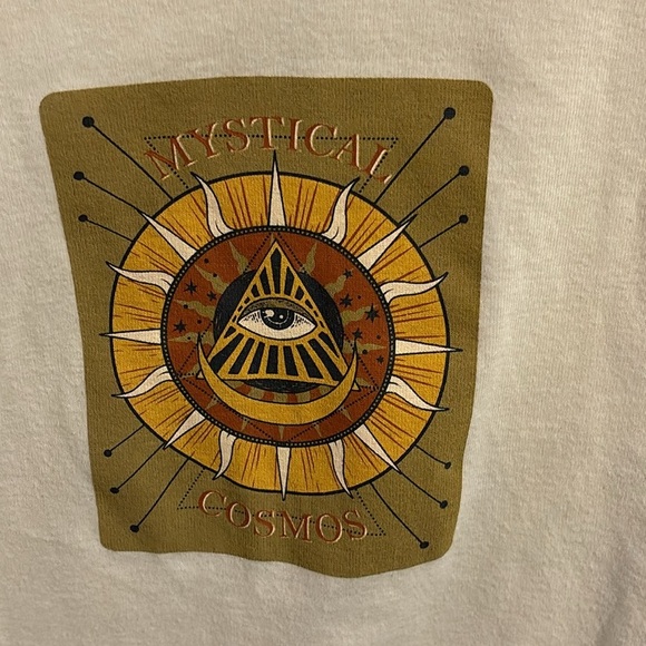Nikxie Los Angeles Mystical Cosmos Long Sleeve Crop Tee shirt All-seeing eye XL - Picture 3 of 5